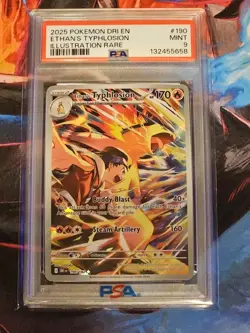 2025 Pokemon Dri En Ethan's Typhlosion Illustration Rare PSA 9 - Image 1