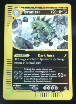 TYRANITAR 2002 POKEMON EXPEDITION REVERSE HOLO RARE 29/165 - Image 1