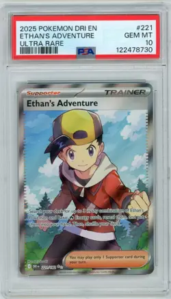 2025 POKEMON DRI EN-DESTINED RIVALS ULTRA RARE #221 ETHAN'S ADVENTURE PSA 10💎 - Image 1