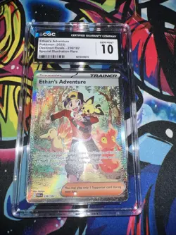CGC 10 Ethan's Adventure 236/182 SIR Double Rare Destined Rivals Pokemon - Image 1