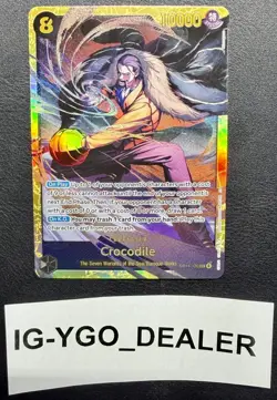 One Piece Crocodile SEC OP14-120 The Azure Sea's Seven In Hand NM - Image 1