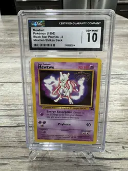 CGC 10 GEM MINT Mewtwo # 3 WB Movie WOTC Black Star PROMO Pokemon Card - Image 1