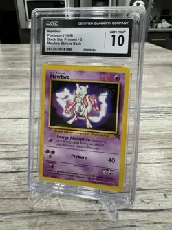CGC 10 GEM MINT Mewtwo # 3 WB Movie WOTC Black Star PROMO Pokemon Card - Image 2