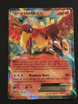 Pokemon TCG Ho-Oh EX Holo Rare Card 22/124 Dragons Exalted - Image 1