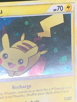 Pikachu HGSS03 SWIRL - HGSS Promo Pokemon Card - LP - Image 2