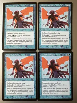 4x Dragon Wings (NM) Scourge Common SCG Magic the Gathering MTG Playset - Image 1