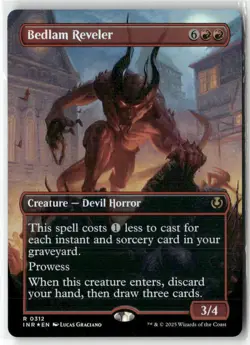 Bedlam Reveler (Borderless) Innistrad Remastered Foil MTG - Image 1
