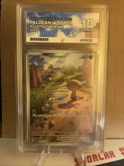 Pokemon TCG Paldean Wooper 102/094 Phantasmal Flames ACE 10 GRADED! PERFECT SUBS - Image 4