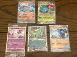 Lot Of 5 Pokemon TCG Stamped Cards Venusaur Reshiram Tyranitar Etc - Image 1