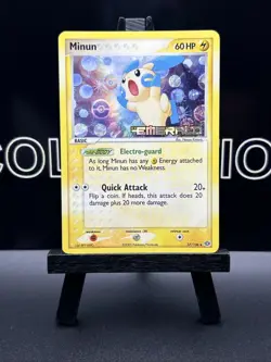 Minun Reverse Holo 37/106 STAMPED Emerald Uncommon Pokemon TCG LP - Image 2