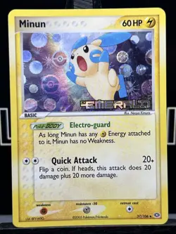 Minun Reverse Holo 37/106 STAMPED Emerald Uncommon Pokemon TCG LP - Image 3