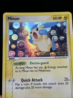 Minun Reverse Holo 37/106 STAMPED Emerald Uncommon Pokemon TCG LP - Image 5