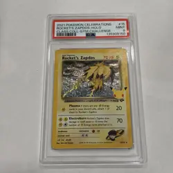 2021 Pokemon Celebrations Rocket’s Zapdos Holo Classic collection PSA9 - Image 1