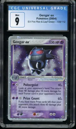 Gengar EX 108/112 EX Fire Red Leaf Green POKEMON CGC 9 Mint - Image 1