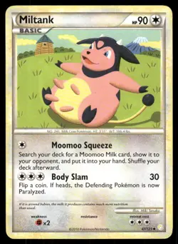Pokemon Tcg Miltank #47 Pokemon HeartGold & SoulSilver LP - Image 1
