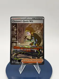 Clemonts Quick Wit 243/191 - Pokemon Surging Sparks Special Illustration Rare NM - Image 1