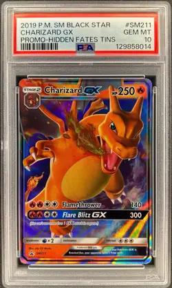 PSA 10 - CHARIZARD GX - SM211 - B STAR PROMO SM FULL ART POKEMON ENGLISH - Image 1