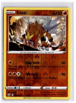 Entei 020/163 Reverse Holo Pokemon SWSH05: Battle Styles NM - Image 1