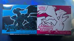 Pokemon TCG S&V Black Bolt & White Flare Pokemon Center ETBs Sealed - Image 1