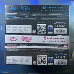 Pokemon TCG S&V Black Bolt & White Flare Pokemon Center ETBs Sealed - Image 4