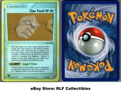 2003 Pokemon, EX Sandstorm, #90/100 Claw Fossil, Reverse Holo Common - Image 1