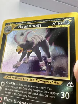 Pokemon Houndoom Holo Neo Discovery #4/75 - Vintage WOTC 2001 - Played - Image 3