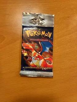 21g Booster Pack 1999 Charizard Art Long Pack Base Set Unlimited Pokemon - Image 3