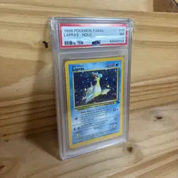 1999 Pokemon Fossil Unlimited 10/62 Holo Lapras PSA Grade 7 NM Near Mint - Image 4