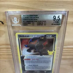 BGS 9.5 Umbreon Gold Star 17/17 Pokemon Celebrations Classic Collection Holo - Image 2