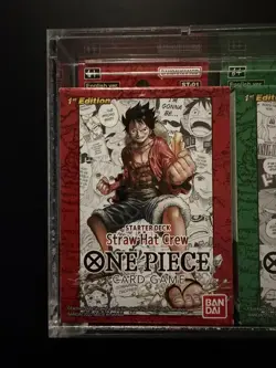 One Piece Super Pre-Release Deck Set (1-4) - Sealed w/Acrylic Display Case - New - Image 3