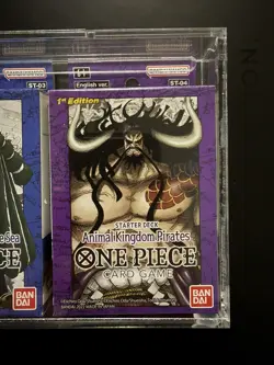 One Piece Super Pre-Release Deck Set (1-4) - Sealed w/Acrylic Display Case - New - Image 5