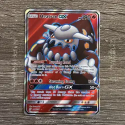 Heatran GX 25/236 Near MINT Ultra Rare Unified Minds Pokemon TCG Card - Image 1