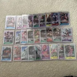 One Piece SR Bundle 27 Cards Eng & Jap - Image 2