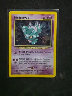 Misdreavus Neo Revelation Holo Pokemon Card Light Play LP Vintage - Image 1