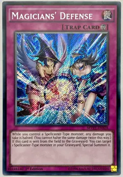 MVP1-ENS28 Magicians' Defense - Secret 1st Edition Near Mint YuGiOh Card - Image 1