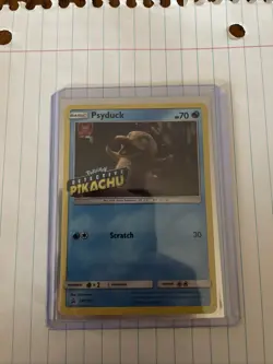Pokemon TCG Psyduck STAMPED SM199 Holo Detective Pikachu Black Star Promo Card - Image 1
