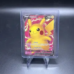 Pikachu v Full Art Holo Card 170/185 Ultra Rare Swsh04: Vivid Voltage NM - Image 1