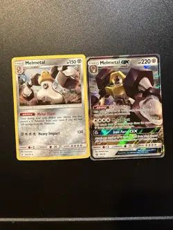 Pokemon TCG Melmetal GX Black Star Promo Card SM178 + Melmetal 129/214 Holo NM - Image 1