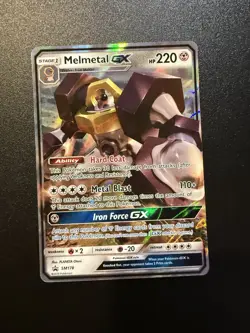 Pokemon TCG Melmetal GX Black Star Promo Card SM178 + Melmetal 129/214 Holo NM - Image 2