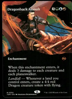 1x Dragonback Assault (Borderless) - Tarkir: Dragonstorm - NM - MTG - Image 1
