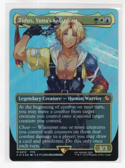 MTG Final Fantasy Commander Surge Foil Mythic #213 Tidus Yuna's Guardian - Image 1