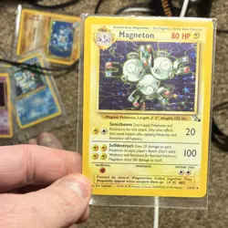 Pokemon Magneton Holo Rare Fossil Unlimited 11/62 1999 Wizards of the Coast - Image 1