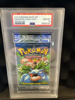 1999 Pokemon Base Set Booster Pack Venusaur Artwork Factory Sealed New PSA 10 - Image 1