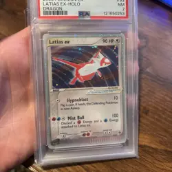 2003 POKEMON EX DRAGON #93 LATIAS EX-HOLO PSA 7 - Image 2
