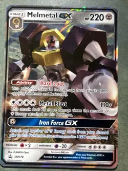 Pokemon Melmetal GX SM178 Sun & Moon Black Star Promo 19' Holo Stage 1 LP - Image 1