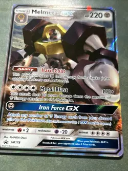 Pokemon Melmetal GX SM178 Sun & Moon Black Star Promo 19' Holo Stage 1 LP - Image 2