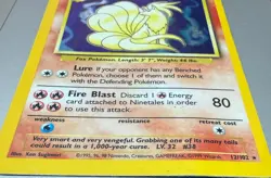 POKEMON TCG NINETALES 13/102 RARE HOLO BASE SET MODERATE/HEAVY PLAY - Image 2