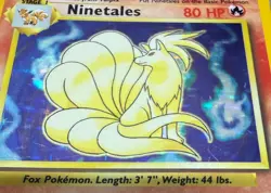 POKEMON TCG NINETALES 13/102 RARE HOLO BASE SET MODERATE/HEAVY PLAY - Image 3