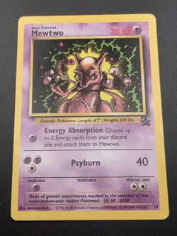 Mewtwo 2000 pokemon black star promo #14 Near Mint - Image 3
