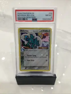 2006 Pokemon Ex #34 Nidorina Reverse Foil Dragon Frontiers PSA 8 Delta Species - Image 1